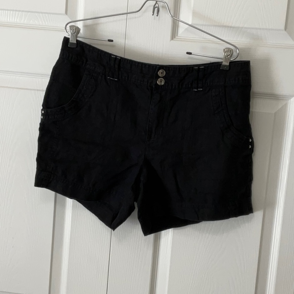 INC Women’s Linen Shorts, Size 12, Black, Like New
